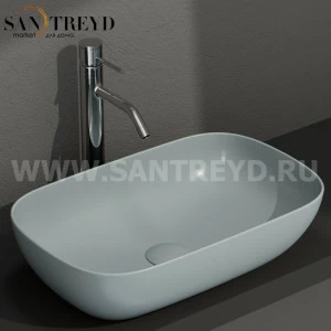 B6R60BL Накладная раковина на столешницу  прямоугольная Ceramica Globo T-EDGE