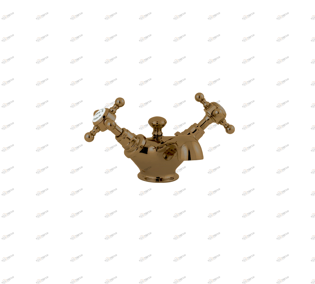 Gentry Home Смеситель для раковины мостик на 2 отверстия 200мм Mayfair Бронза GH100404