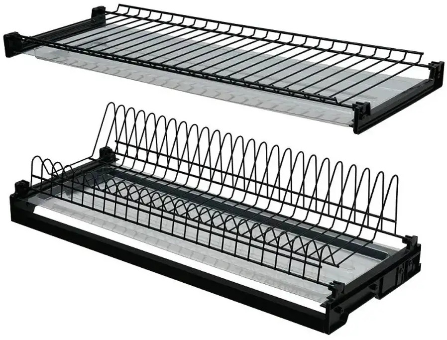 91551671 Сушилка для посуды Umm 5 56.7 см 2 яруса цвет черный STLM-0882652