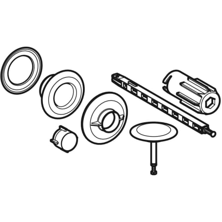 241.719.21.1 Сервисный комплект Geberit для слива для ванны с системой нажатия PushControl Geberit  - Вид №1