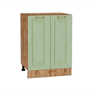 91930647 Напольный шкаф Франция 60x81.60x47.80 см фасад светло-зеленый МДФ каркас дуб вотан ЛДСП Kameol STLM-1523235
