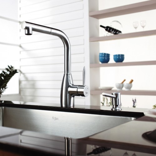 Кухонные смесители KPF-2140 сталь krausru  - Вид №7