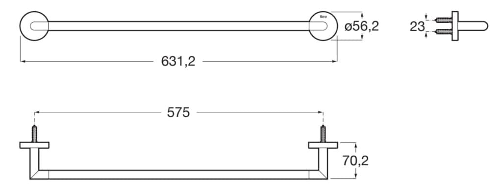 Металлический держатель для полотенец Roca Hotels ARCH-00073088 - Вид №8