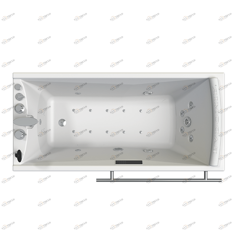 Гидромассаж "Специальный Chrome" на ванну Вега (двигатель 1500 Вт, система "Turbo-pool", миниджет Релакс - 4 шт., джет Релакс - 6 шт., джет Линц - 3 шт.) Radomir 1-65-2-0-4-023