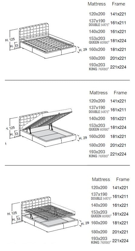 Двуспальная кровать с высоким изголовьем Bolzan Freedom ARCH-00098894 - Вид №2