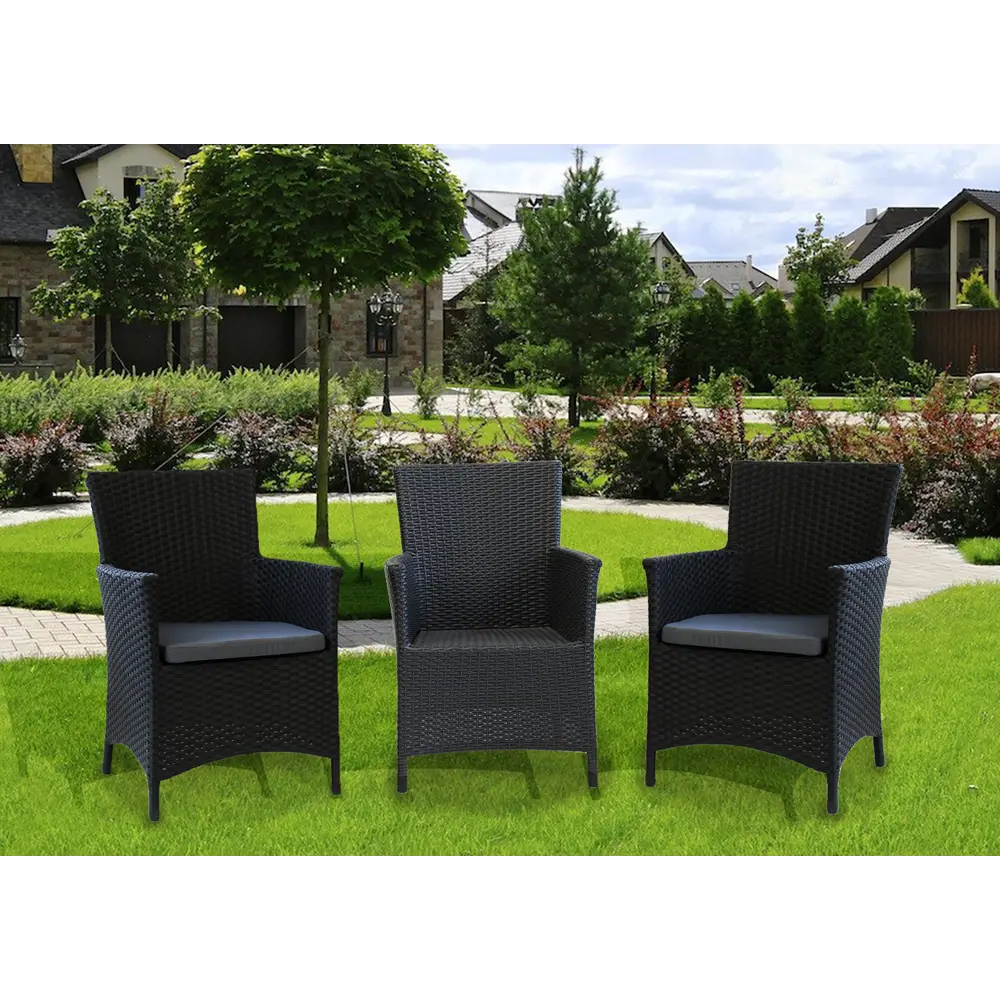 Кресло садовое Greengard Рейна 86х57х55 см искусственный ротанг коричневый STLM-2127218 - Вид №1