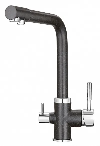Комплект кухонный смеситель Granula 2015 Чёрный + Фильтр Granula 2015-ST01 - Вид №1