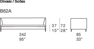 3-местный съемный тканевый диван Paola Lenti KIMONO ARCH-00030707 - Вид №7