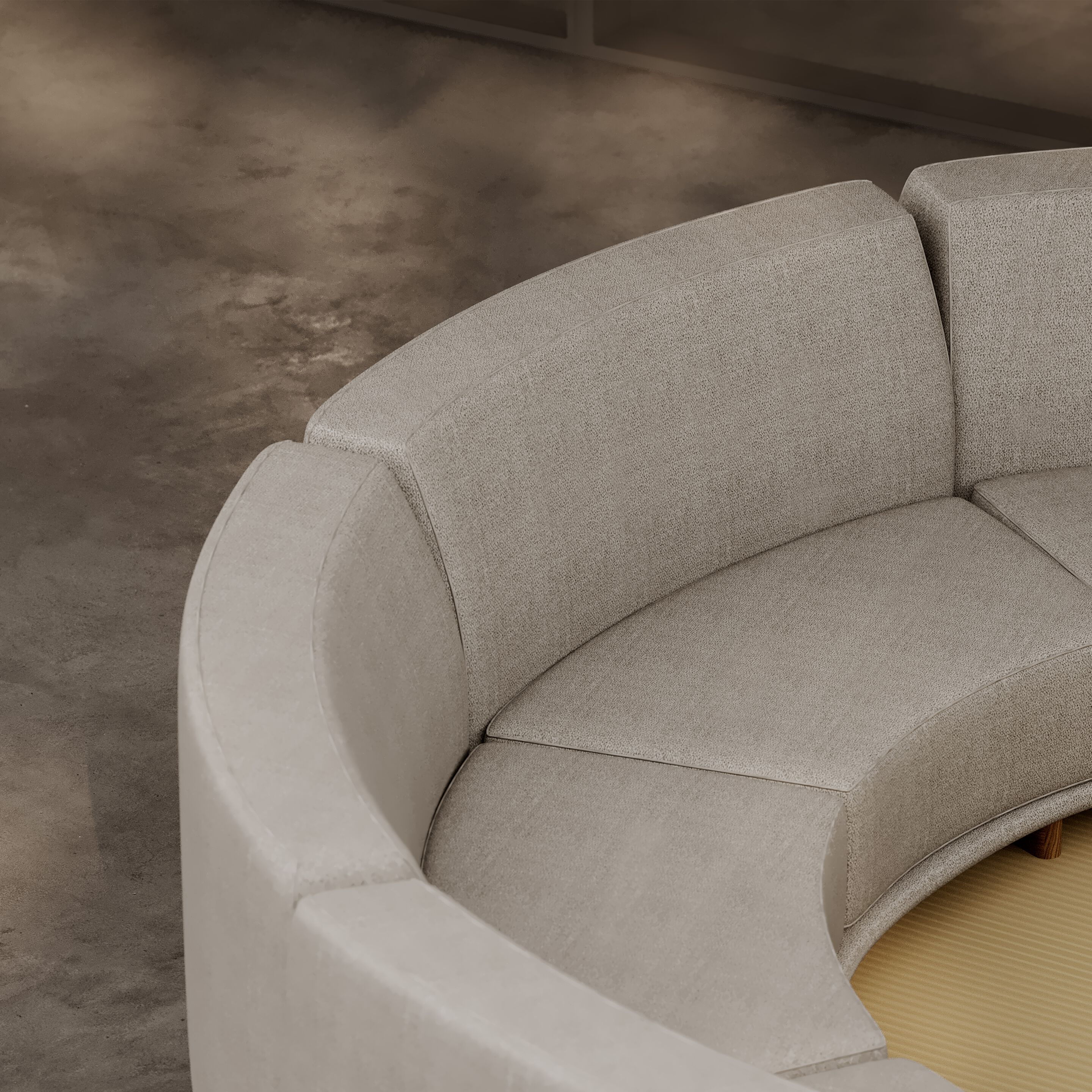 Тканевый изогнутый модульный садовый диван YAAZ Rasel ARCH-00061969 - Вид №3