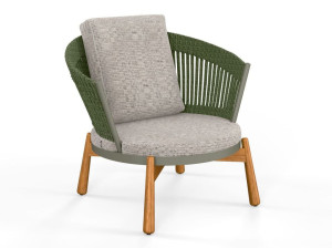 Веревочное и алюминиевое садовое кресло