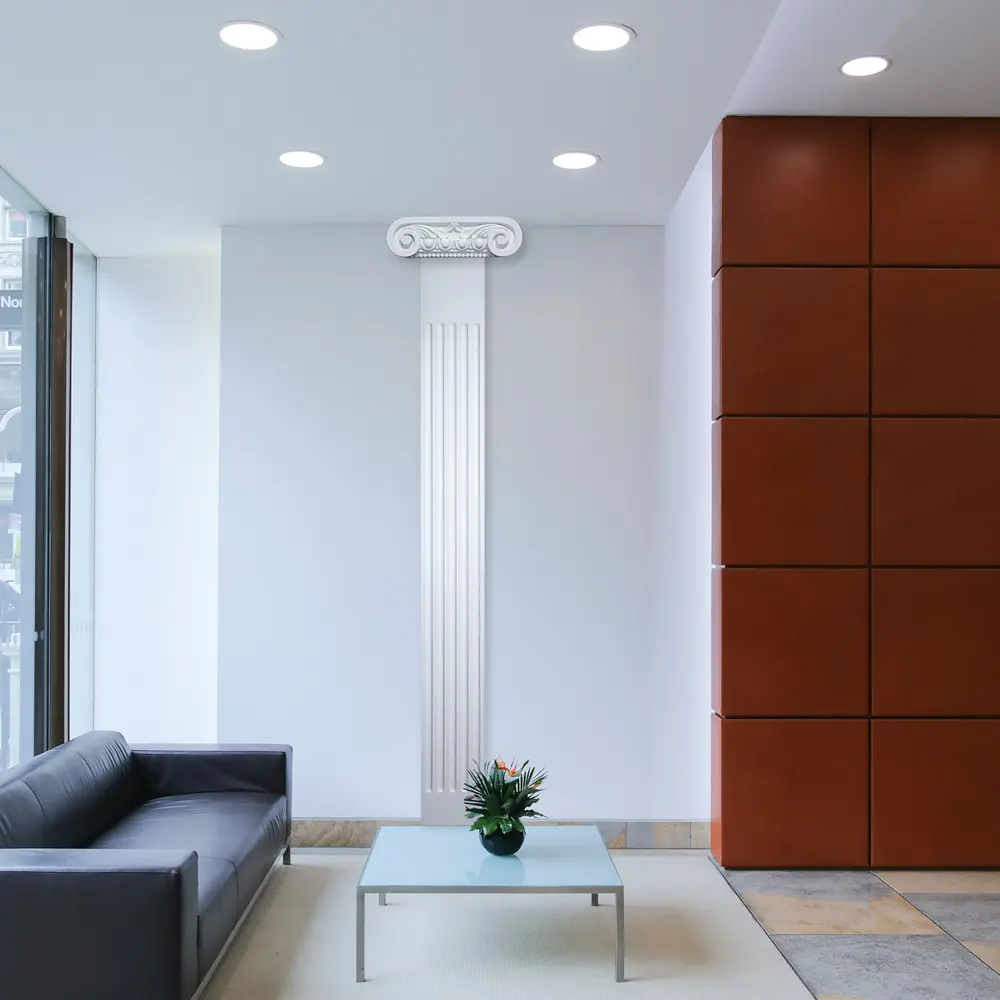 Капитель к пилястре полиуретан Decomaster DK-82221A белая 80 мм STLM-2007781 - Вид №2