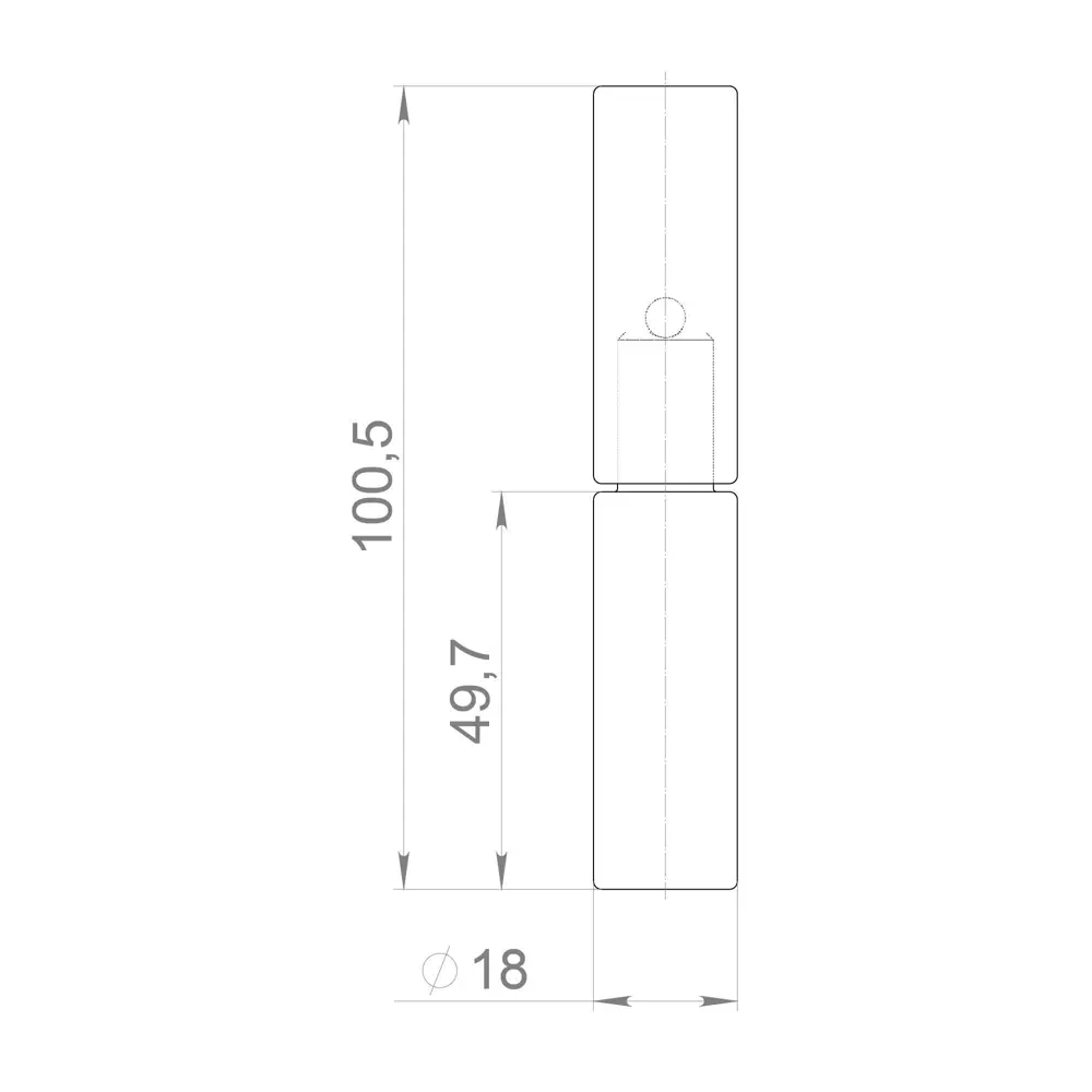 Петля гаражная с шаром 18x100 мм цвет черный Santreyd STLM-2049177 - Вид №4