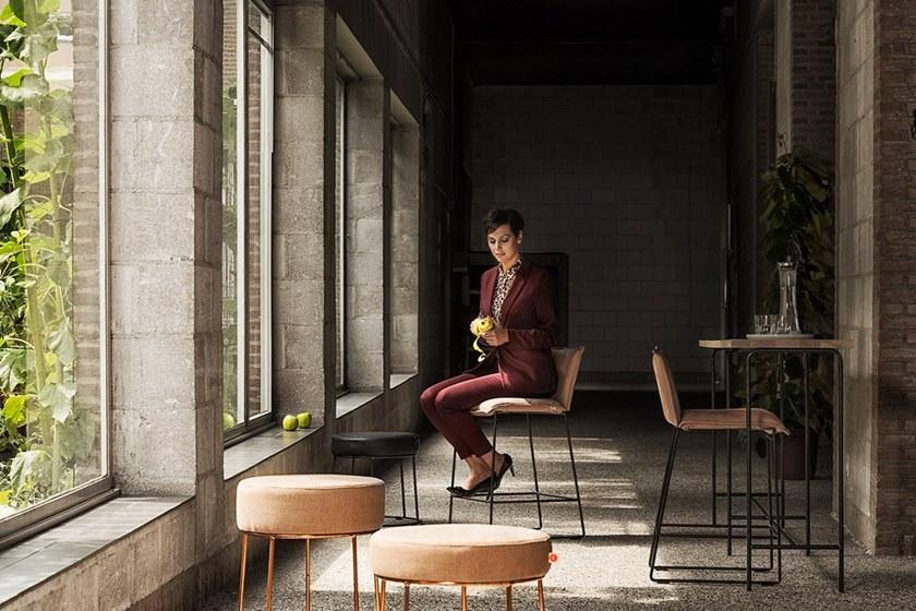 Jess Высокий кожаный табурет-санки с подлокотниками Norman sun-id-1452772 - Вид №4