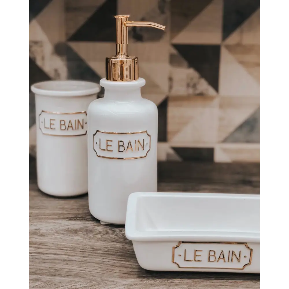 Дозатор для жидкого мыла Wess Le Bain Blanc цвет золотой 82260745 STLM-2209868 - Вид №3
