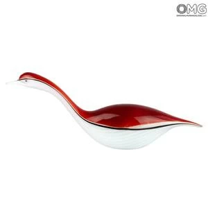 3898 ORIGINALMURANOGLASS Скульптура Красный зимородок - муранское стекло OMG 56 см