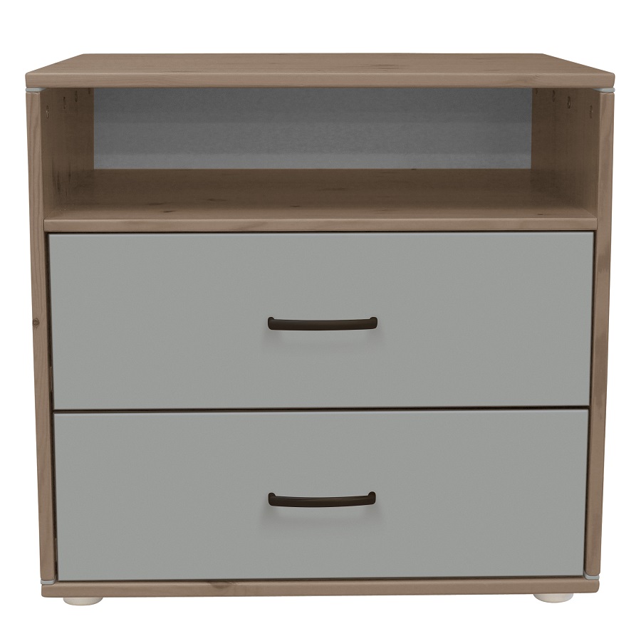 Комод Flexa Classiс storage с 2 выдвижными ящиками и 1 полкой, коричневый/серый 812431439 - Вид №1