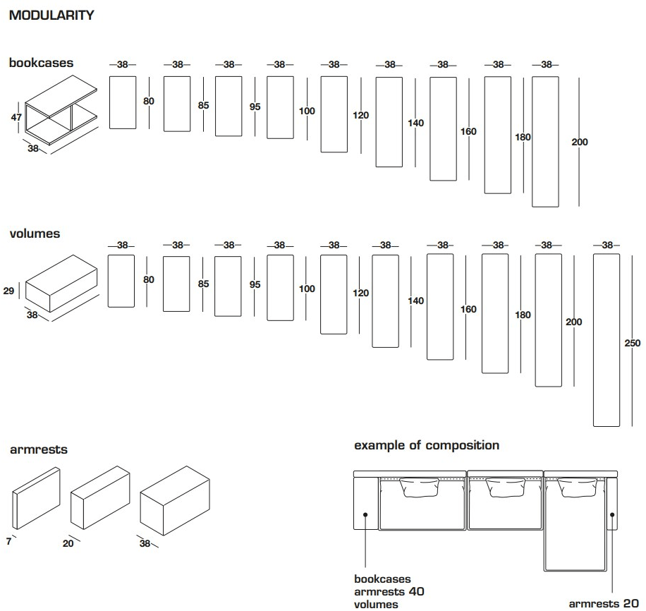 Frigerio Salotti Модульный диван из ткани с высокой спинкой Dominio sun-id-1499372 - Вид №5