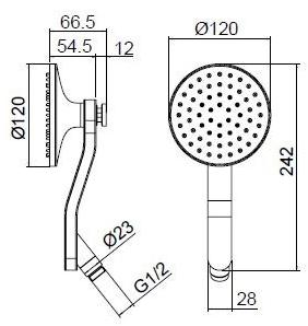 ZAZZERI Комплект для ванны с ручным душем на 4 отверстия Jk21 sun-id-1368391 - Вид №2