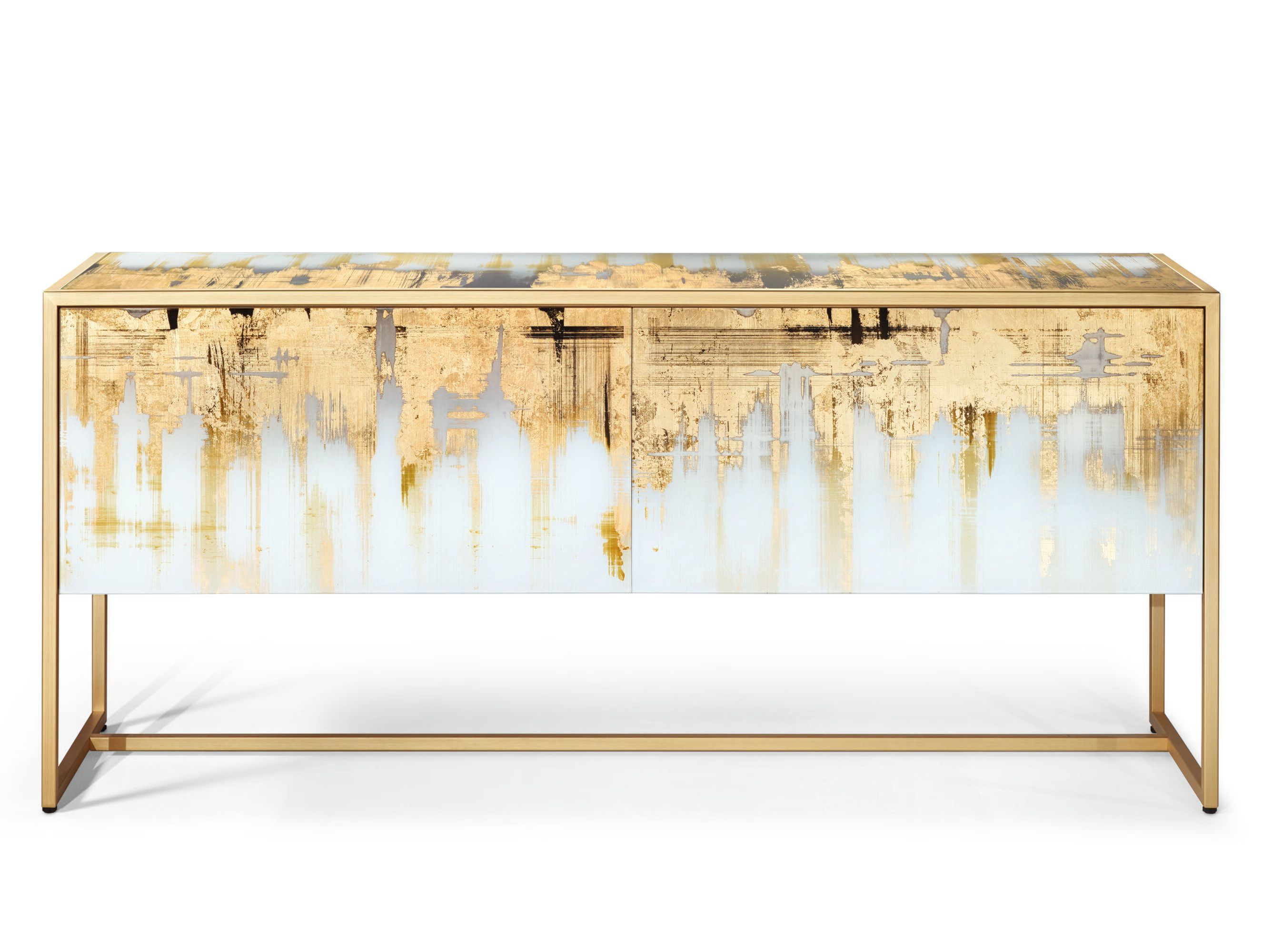 Деревянный шкаф со стеклянными ящиками ARTE VENEZIANA итальянские пейзажи ARCH-00117450