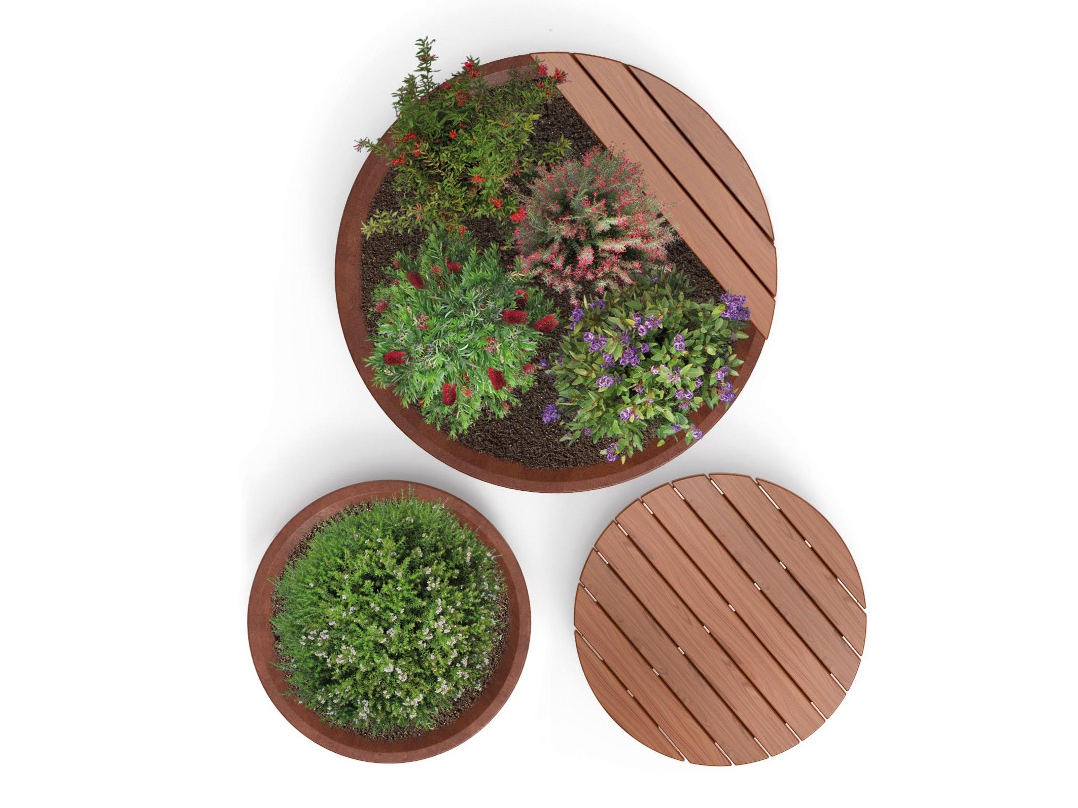 Скамейка / плантатор из листового металла Metalco PARABEL ARCH-00108089