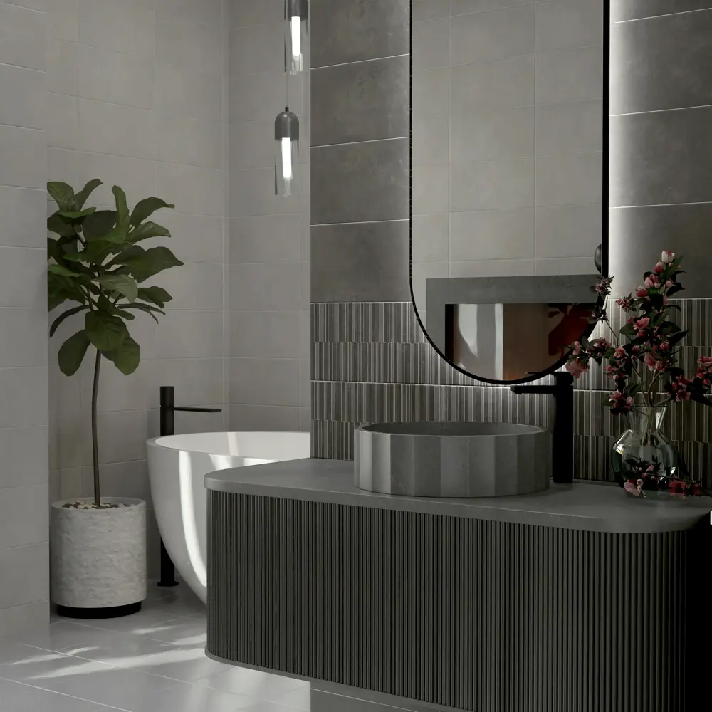 Santreyd Mersey Dark — настенная плитка графитового оттенка для современных интерьеров 89364576 STLM-1404369 - Вид №5