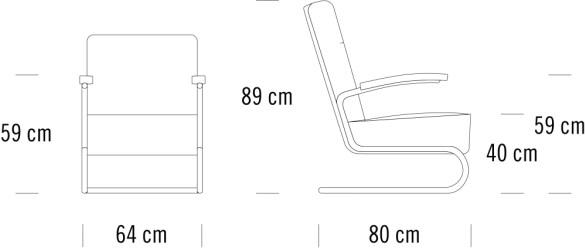 Thonet Кресло консольное с высокой спинкой S411 sun-id-1461611 - Вид №1