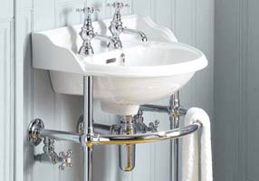 Gentry Home Таз большой белый Victorian Хром GH102127 - Вид №1