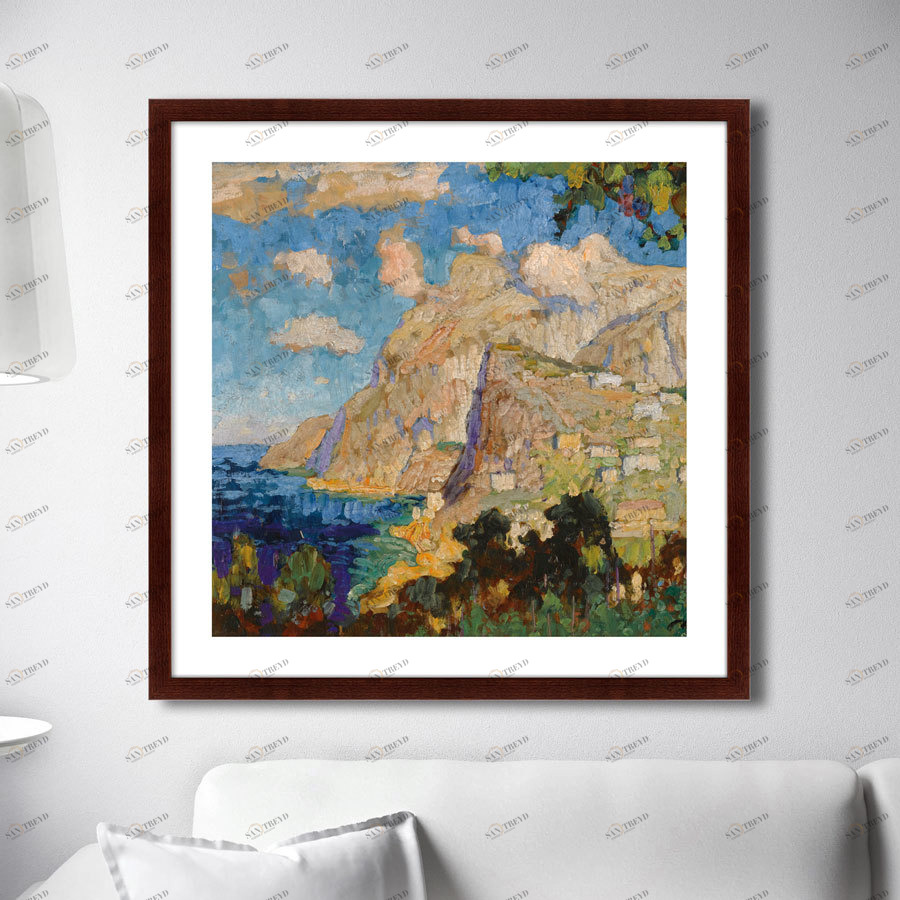 Картина: VIEW OF MONTE SOLARO, CAPRI, 1940г. КАРТИНЫ В КВАРТИРУ  264217 Разноцветный 