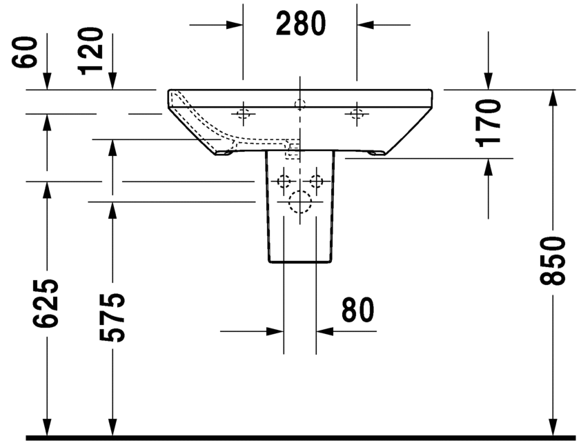 2319650000 Подвесная раковина настенная овальная Duravit Durastyle - Вид №6