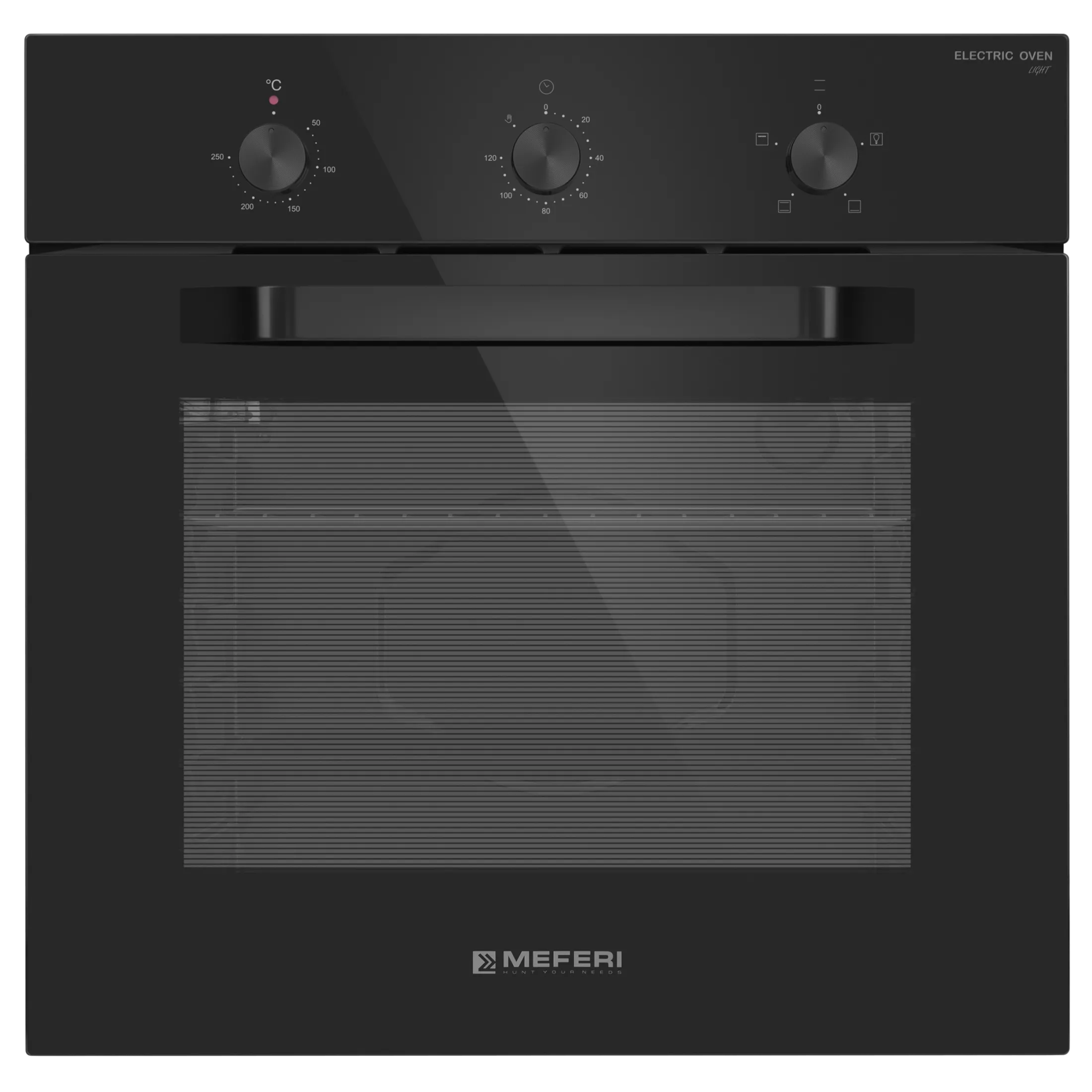9168825 Электрический духовой шкаф Meferi MEO604BK LIGHT черный STDN-0043948