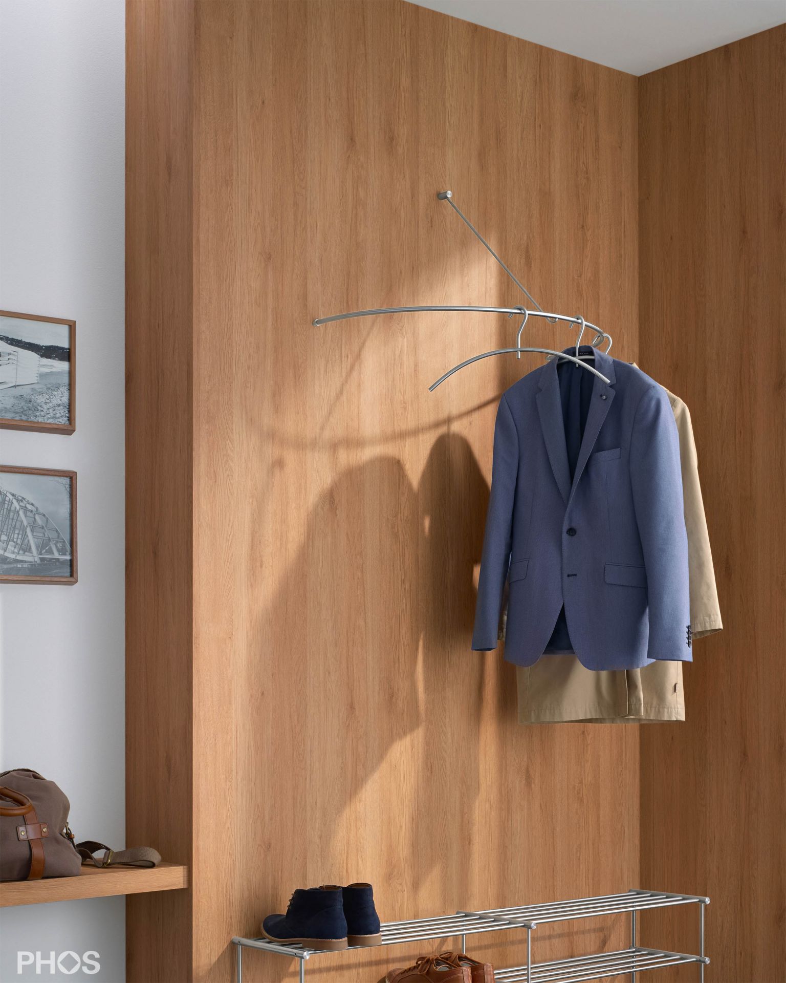 G400HW Вешалка изогнутая, радиус 40 см. PHOS  - Вид №1