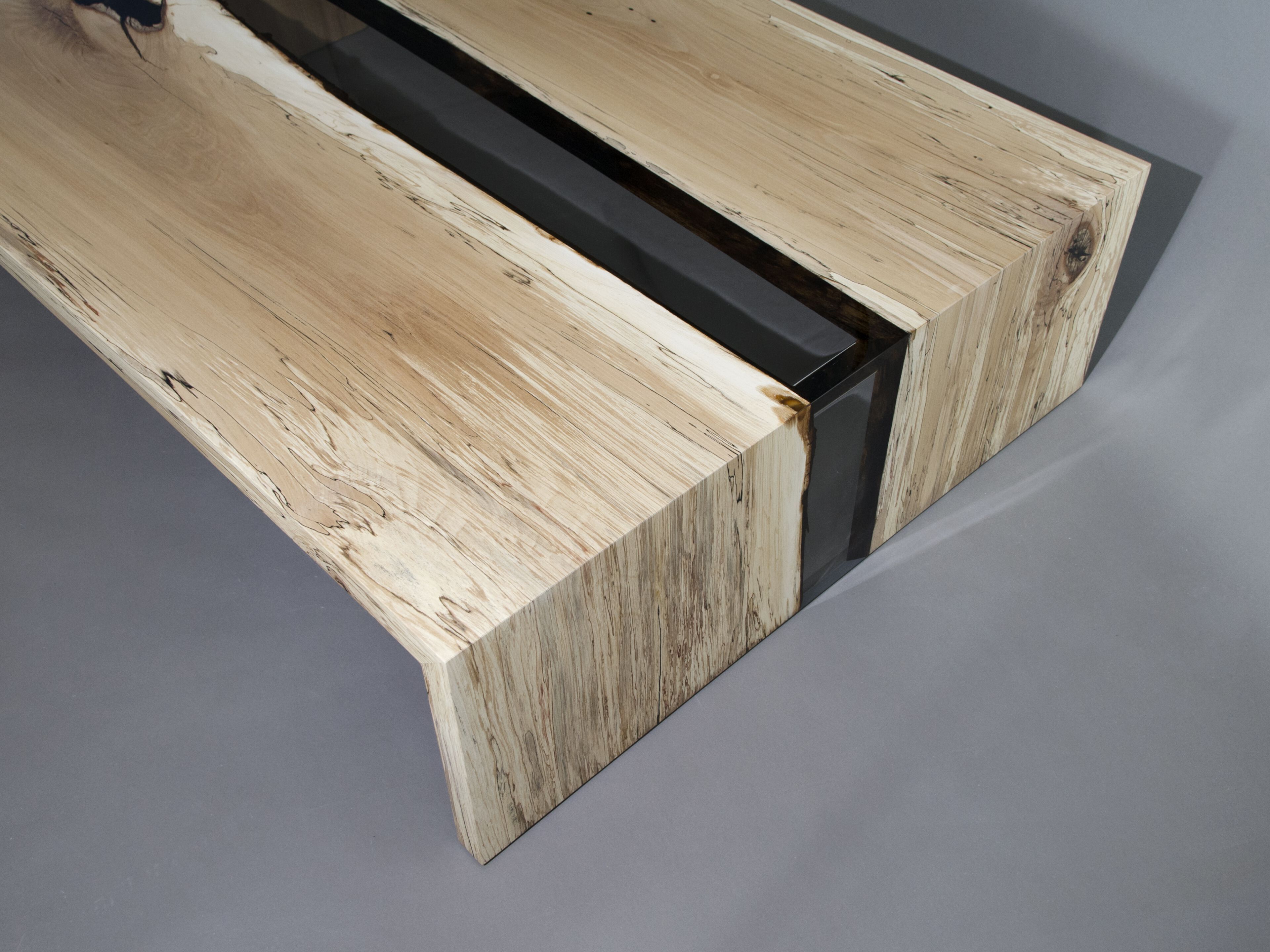 Прямоугольный журнальный столик из массива дерева и смолы alcarol Fungi ARCH-00027637 - Вид №9