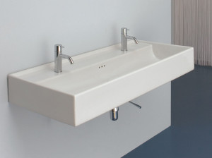 Керамическая прямоугольная подвесная раковина