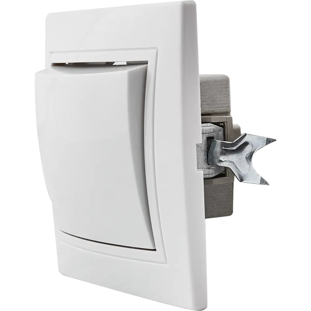 Выключатель TDM ELECTRIC Таймыр одноклавишный белый для скрытого монтажа 85591333 STLM-0064421 - Вид №5