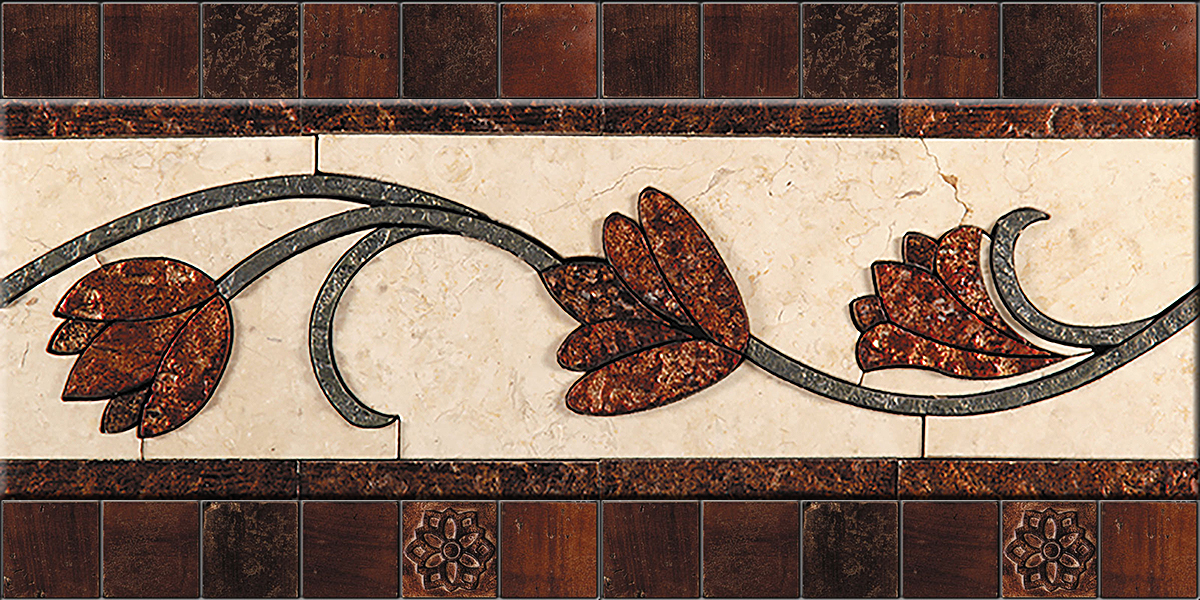 БОРДЮР ИЗ МРАМОРА TL-4 SKALINI FLORAL TL4 - Вид №1