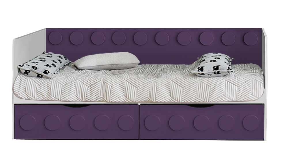 Подростковый диван-кровать с 2 ящиками "Леголенд" МАНДАРИН ЛЕГОЛЕНД 178711 Красный Santreyd  - Вид №1