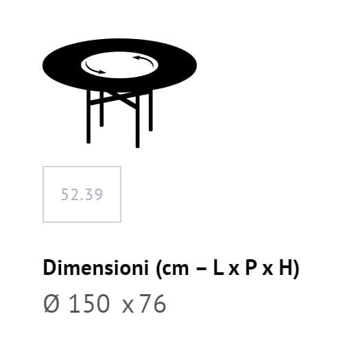 Круглый обеденный стол из нержавеющей стали и SuperMarmo Bontempi Casa GLAMOUR ARCH-00060859 - Вид №7