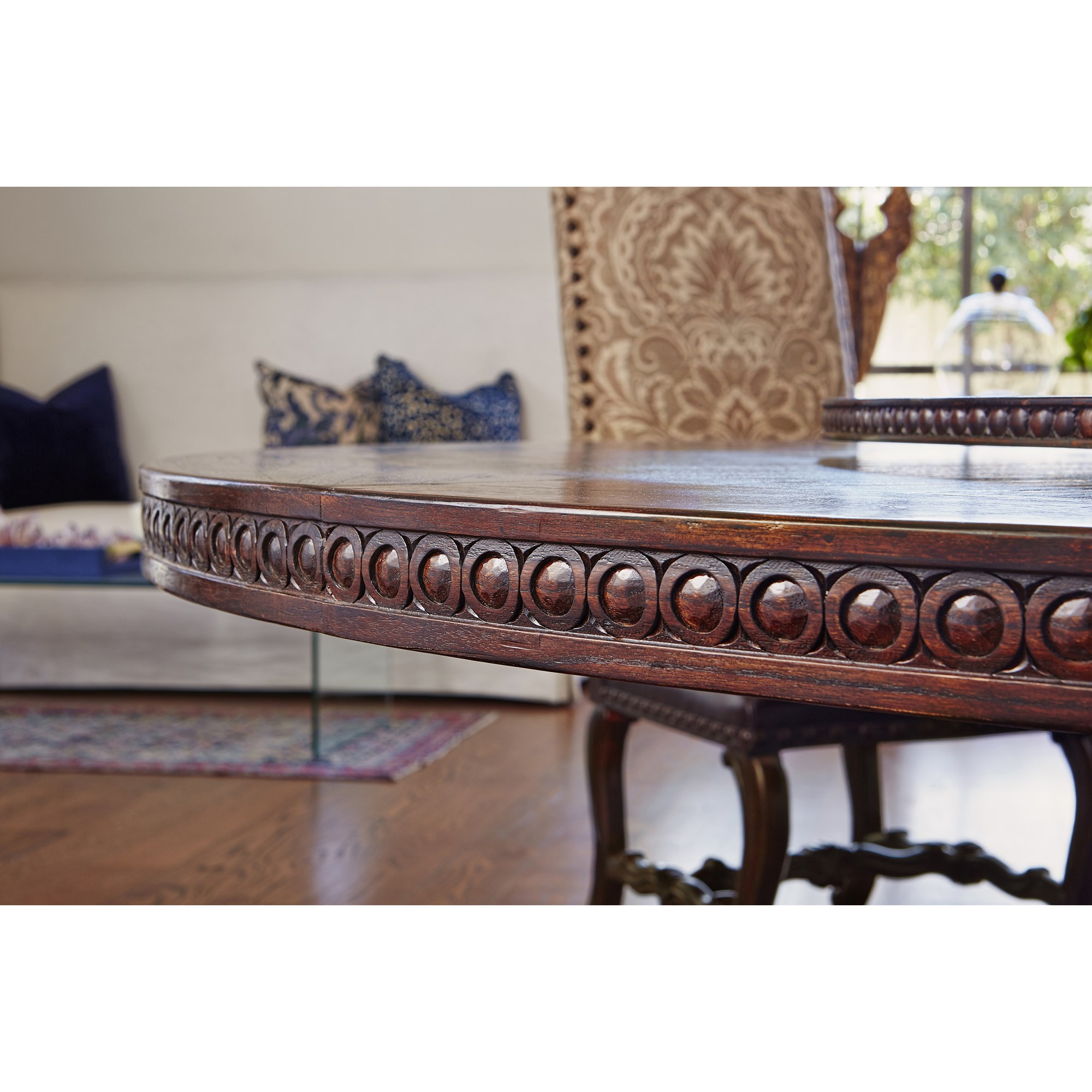 Обеденные столы 17501-600-086 Castilian Round Dining Table - 86" Ambella  - Вид №3