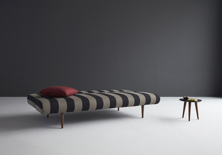 Диван Unfurl с ножками из темного дерева и черной рамой, полосатый Innovation Living UNFURLS2 - Вид №6