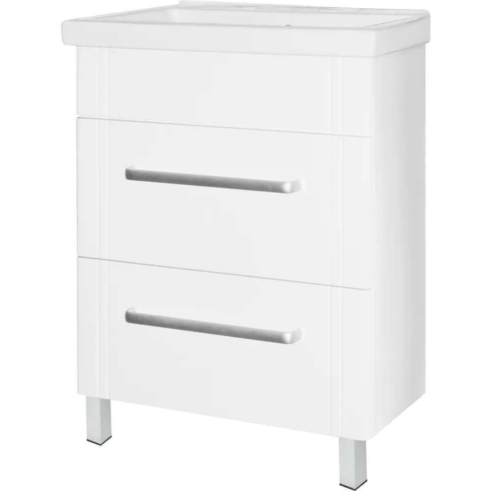 Тумба под раковину напольная Sensea «Аврора» 70 см цвет белый STLM-2122243 - Вид №2