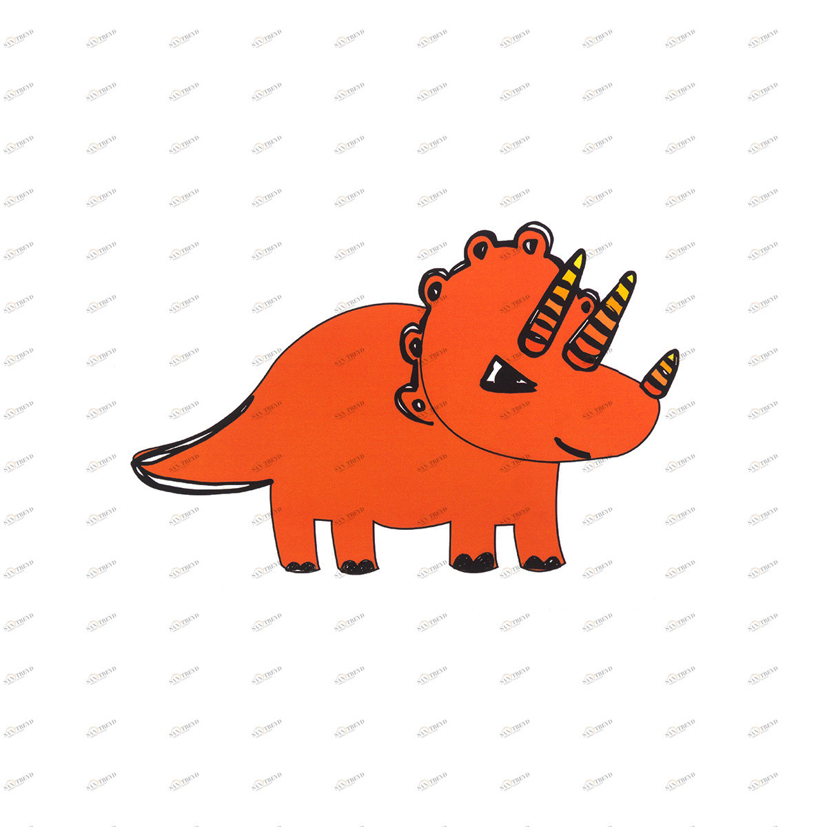 Декоративная наклейка "Трицератопс" VAMVIGVAM  282149 Красный Santreyd 