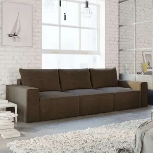 91953503 Диван Вектор Корсо 284x80x121 см шенилл цвет коричневый STLM-1387301