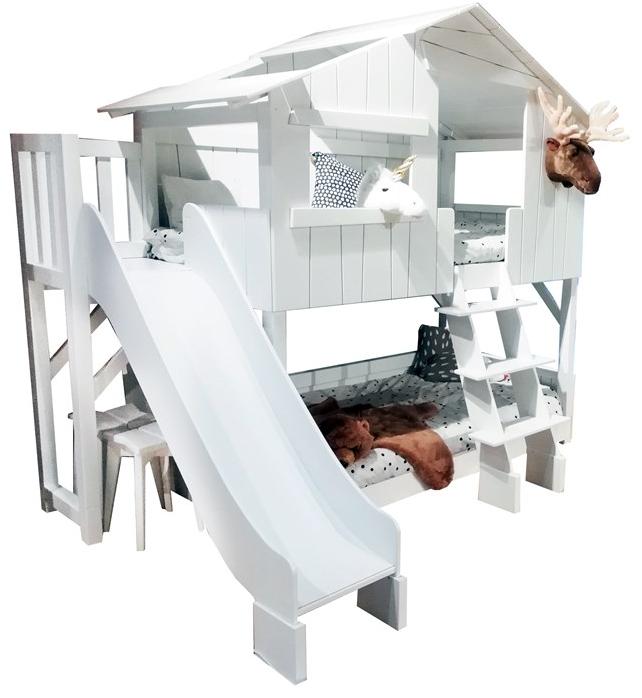 Mathy by Bols Двухъярусная кровать из мдф с горкой и платформой Lits creatifs sun-id-1449239 - Вид №2