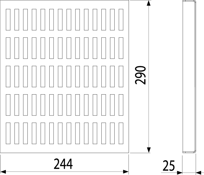 Защитная решетка для промышленных трапов APR2 из нержавеющей стали AISI 304 ALCAPLAST APR21131 - Вид №1