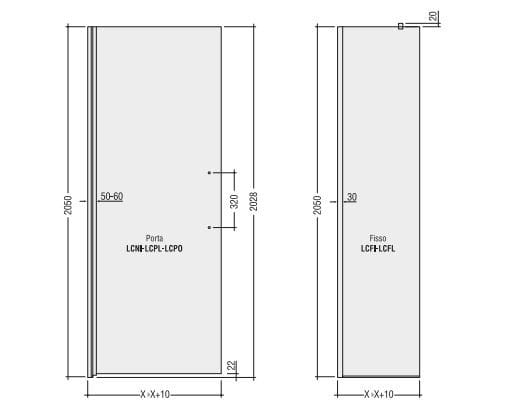 Стеклянная прямоугольная угловая душевая кабина DISENIA свет ARCH-00091923 - Вид №2
