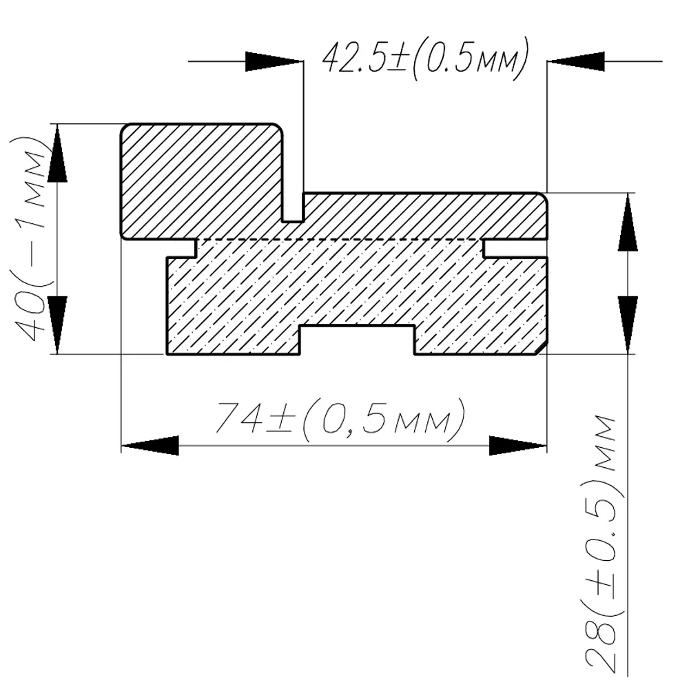Брус коробочный 2080x75x40 мм эмаль цвет айсберг 89349501 STLM-2145176 Santreyd  - Вид №2
