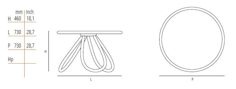 Круглый деревянный журнальный столик Wiener GTV Design ARCH-00063821 - Вид №6