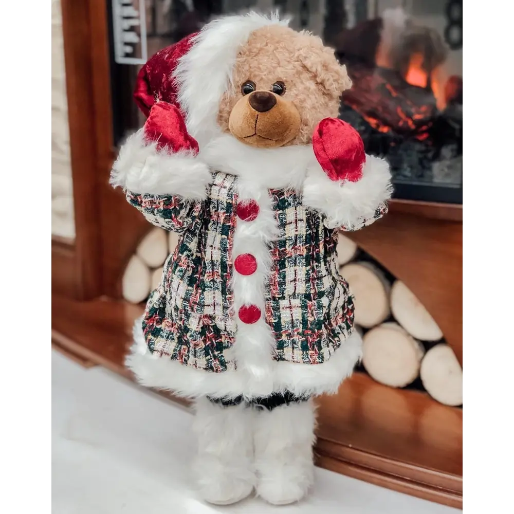 Фигурка декоративная «Мишка в пальто», 55 см, пластик, цвет белый/красный RELANCE STLM-2197456 - Вид №4