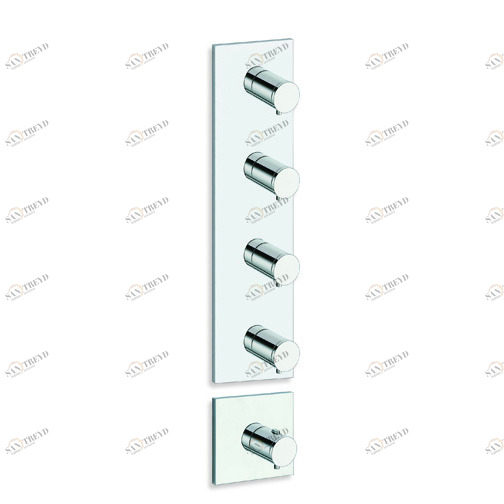 CRIXT784 Внешние части термостатического смесителя для CRICS704 с металлической пластиной Cristina Rubinetterie 