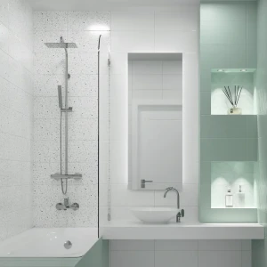 Плитка настенная Mersey Mono A0554Y24101 20x40 см 1.6 м² матовая цвет белый 89352910 STLM-2027851